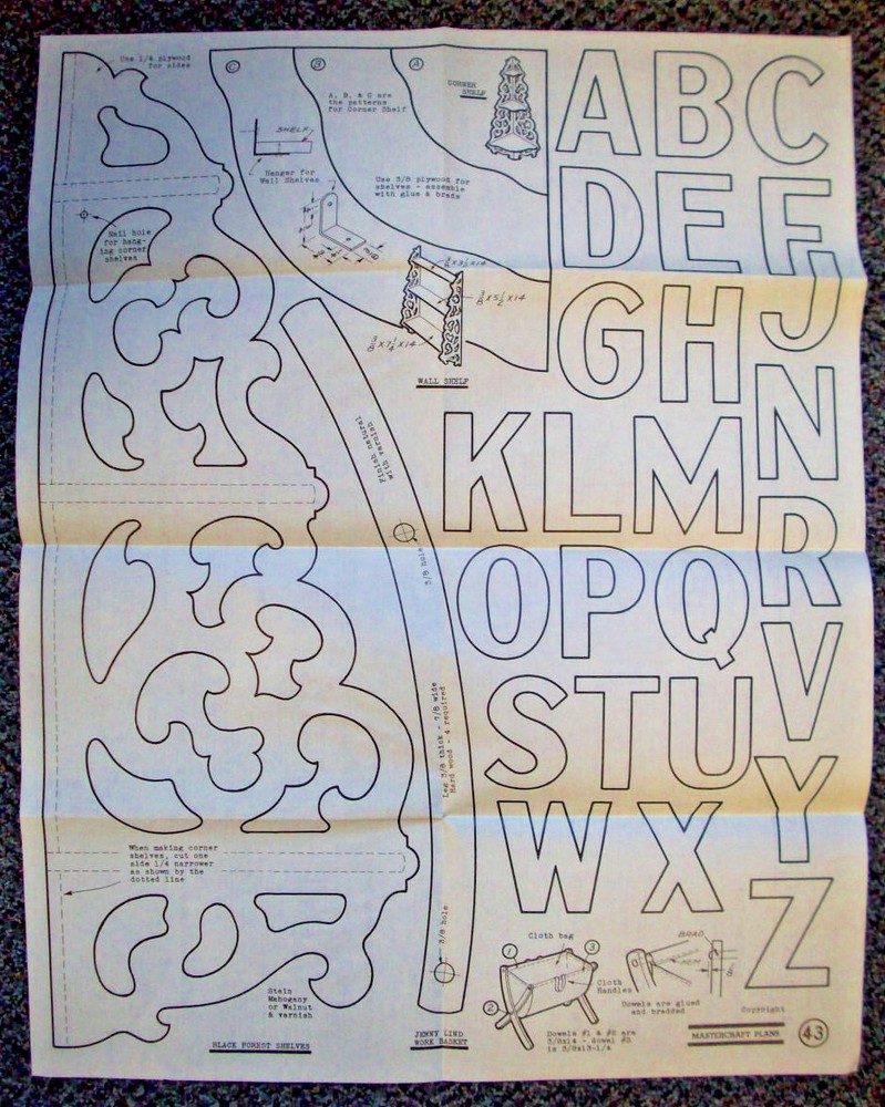 ABC"S wall corner  shelf  Mastercraft 43 woodworking pattern