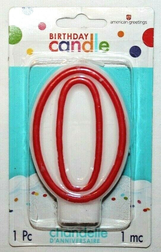 American Greetings Birthday Numeral Candle # 0