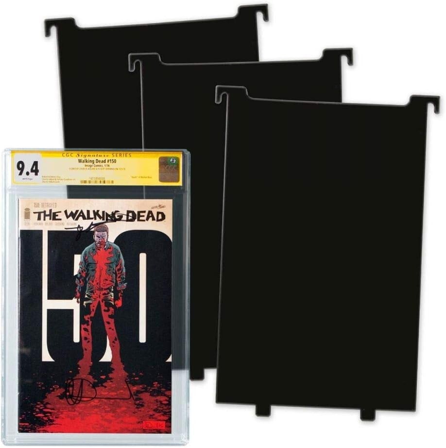 BCW Plastic Black CGC Graded Comic Book Box Bin w 4 Partitions VALUE BUNDLE