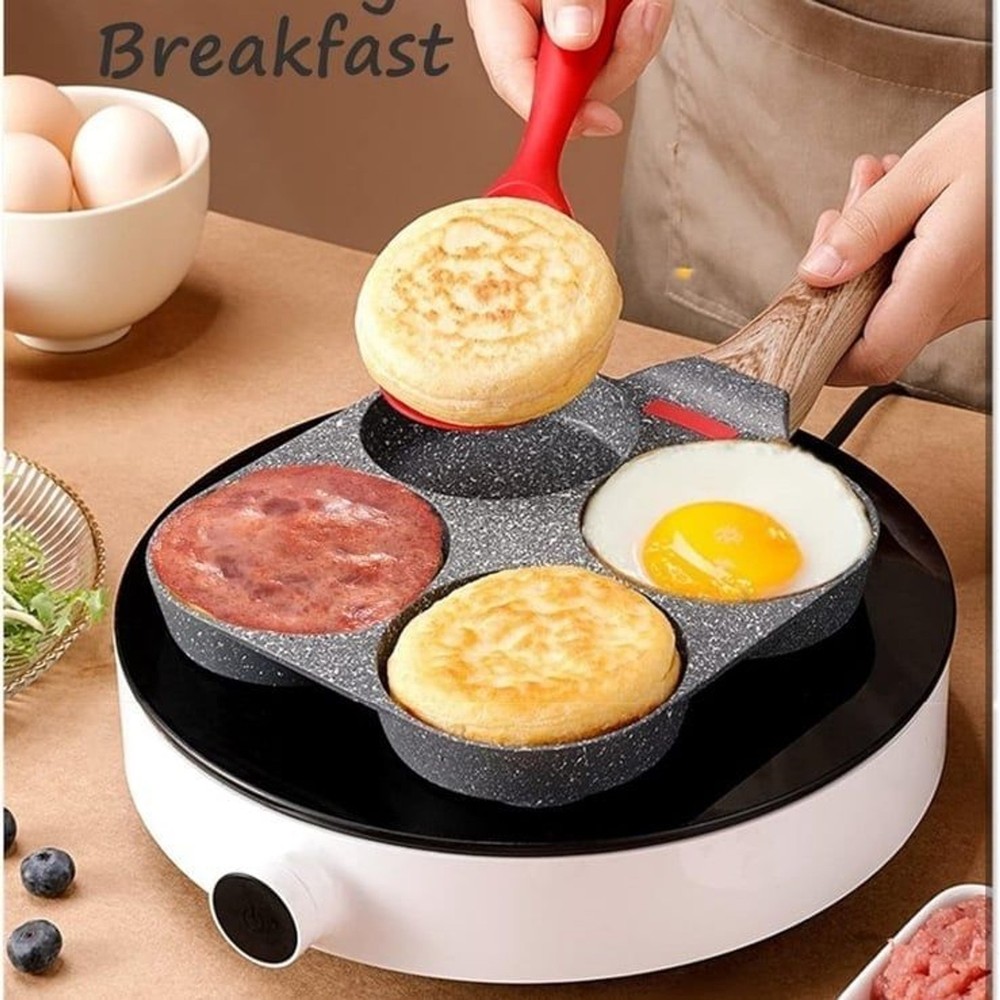 4-Cup Egg Pan Nonstick & Healthy Granite Egg Frying Pan, Versatile Breakfast NWT