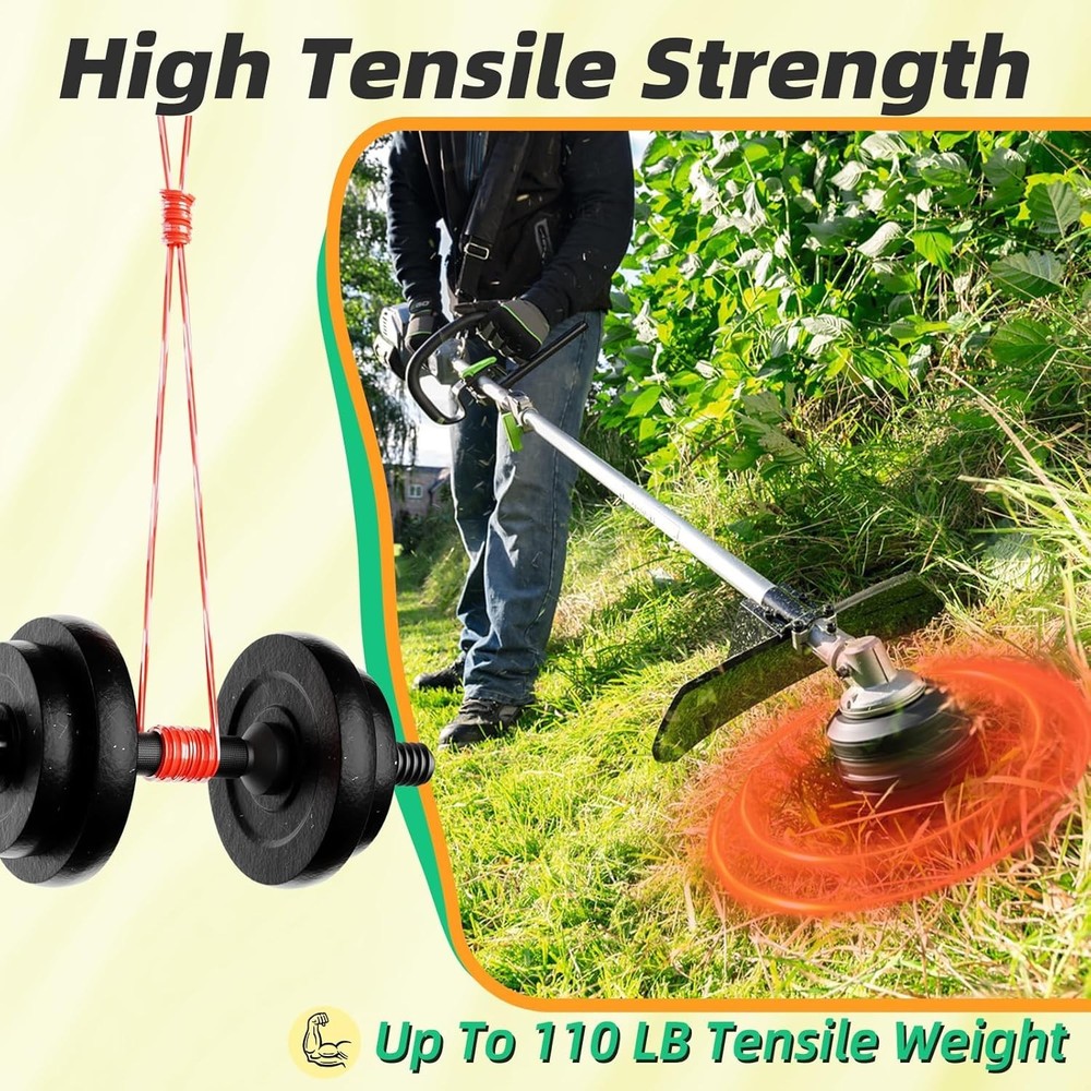 105 Weed Eater String, 120-feet Pentagram Shape Heavy Duty String, for Electr...
