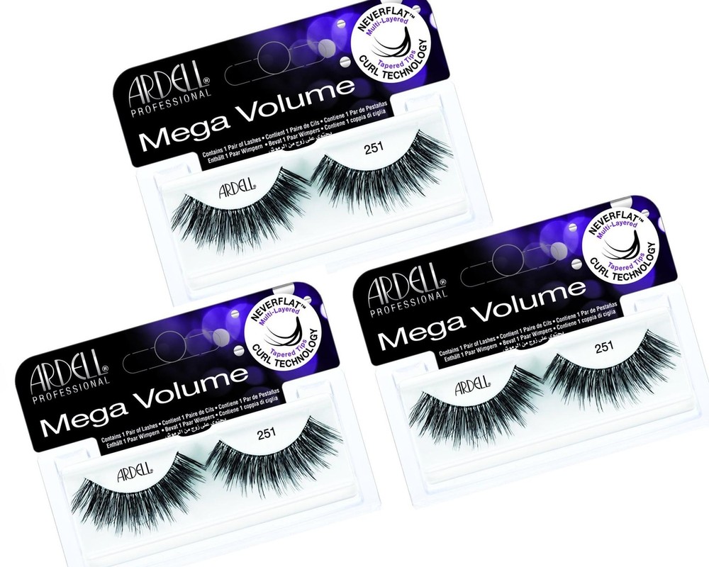 Ardell - 1 Pair - 3D Mega Volume #251 x 3