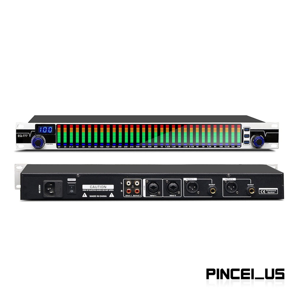 GAX-EQ777 Electronic Digital Equalizer 31-band Graphic Stereo Equalizer 220V