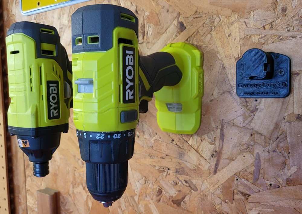 Ryobi ONE+ 18V Tool Hanger / Wall Mount - 3D Printed