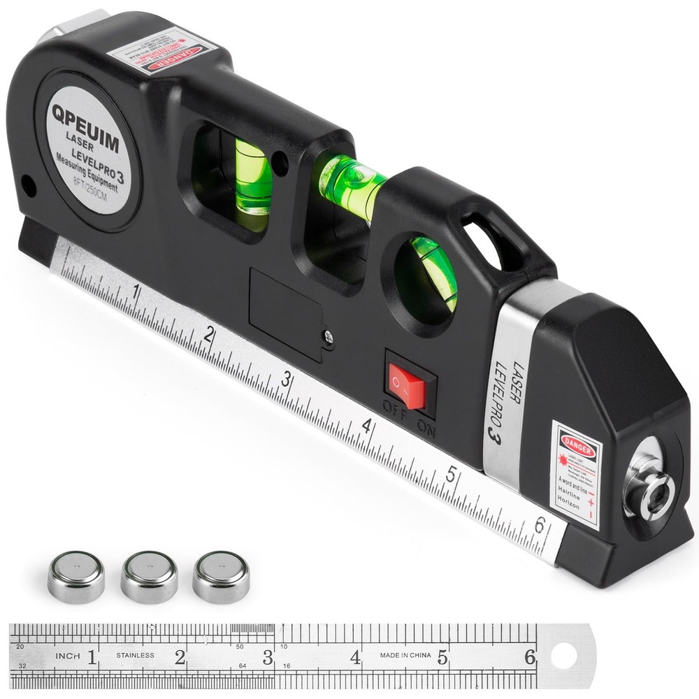 Laser Level Tool, Multipurpose Kit Standard Cross Line Red