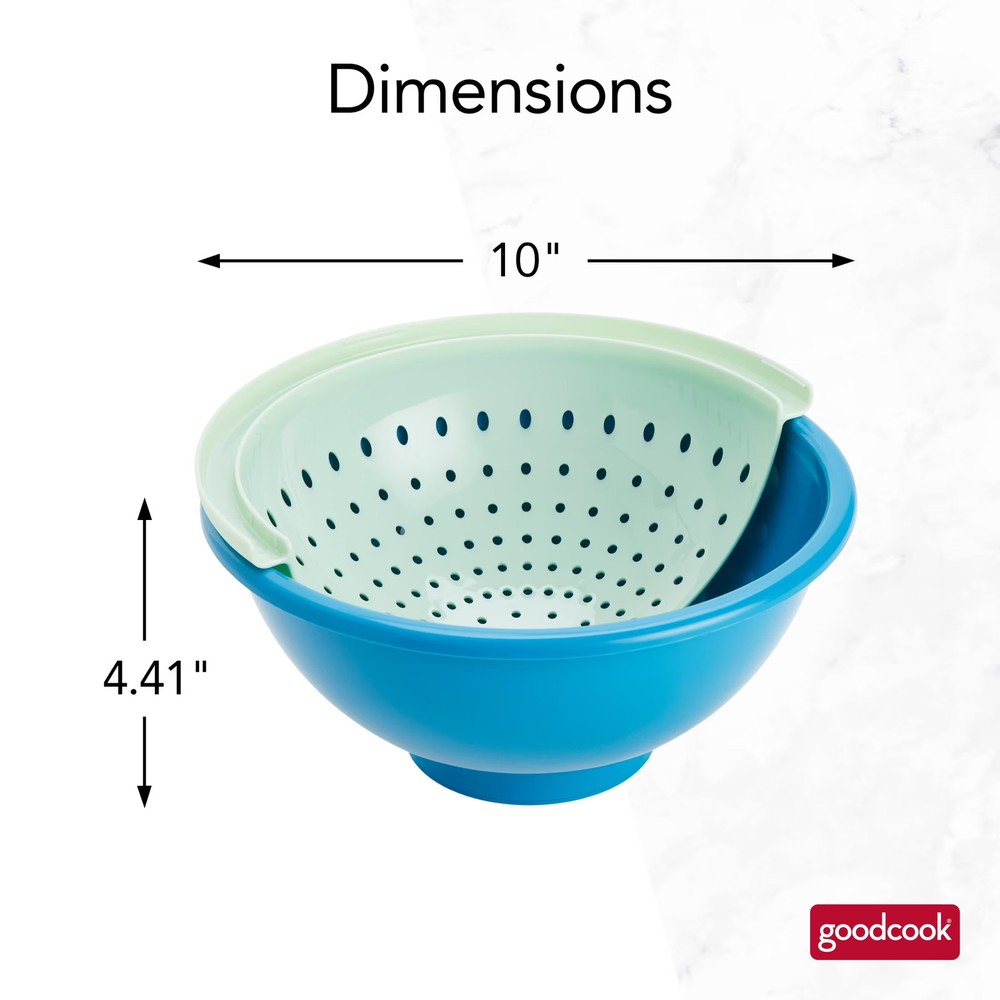 GoodCook PRO Soak & Strainer Colander, Dishwasher Safe, Multi-Purpose