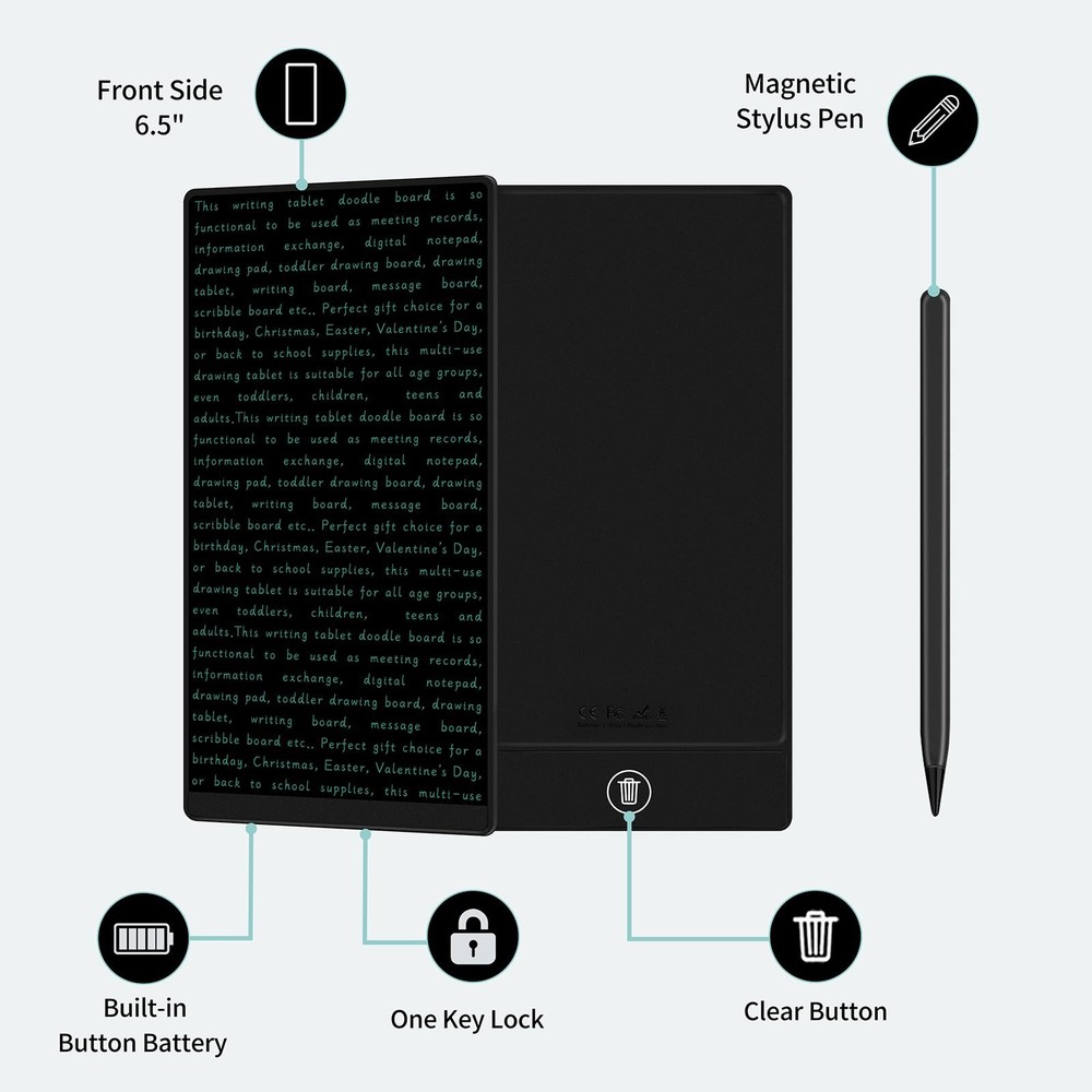 6.5 Inch LCD Writing Tablet Reusable