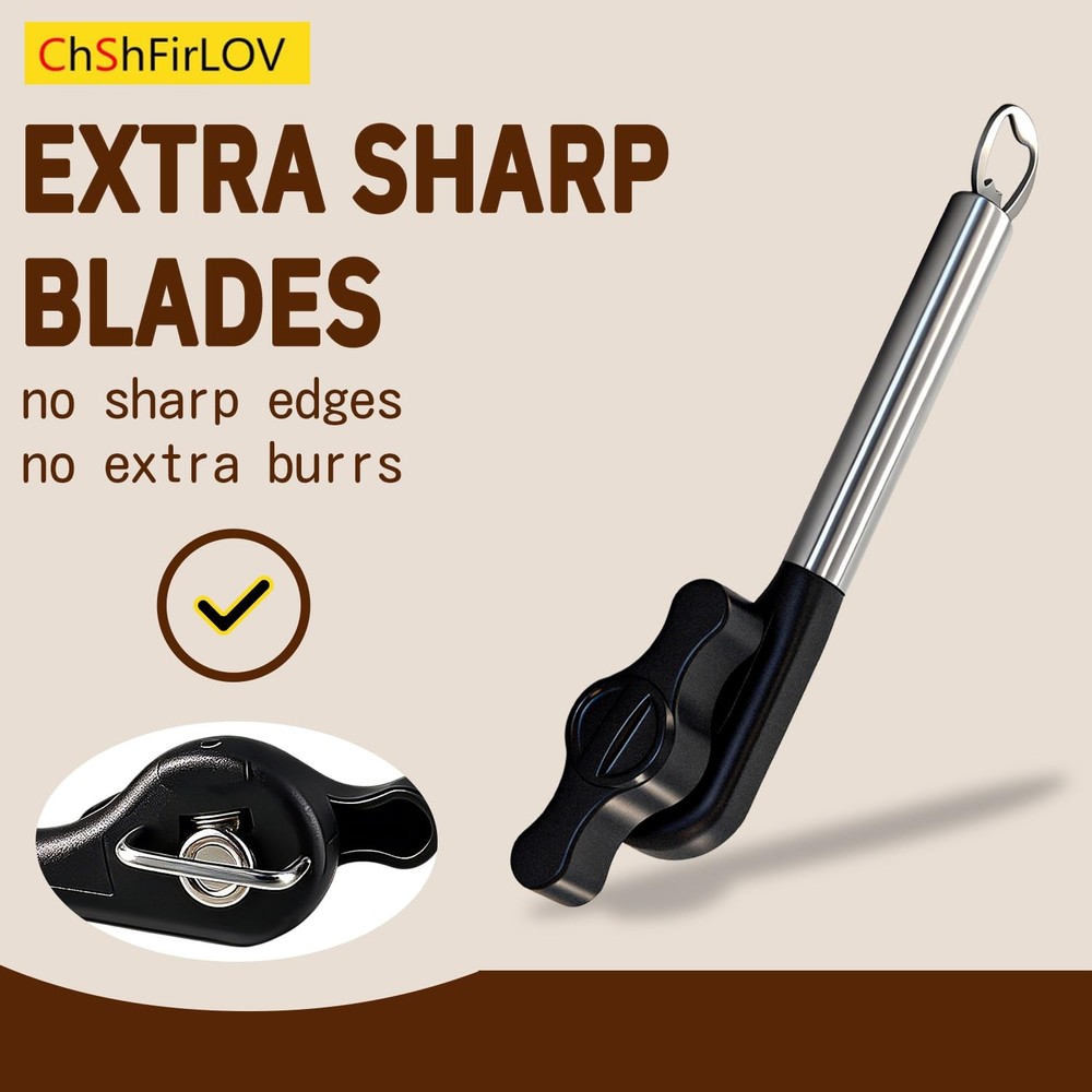 Can Opener, Manual Side Safe Cut Can Opener with Sharp Durable Blade, Effort-...