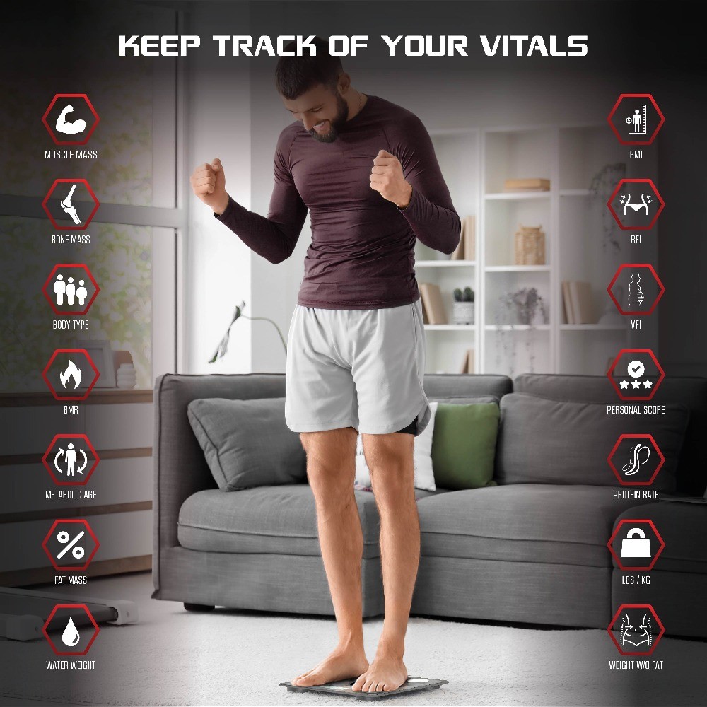 Smart Scale, Bluetooth Digital Scale for Body Weight, BMI
