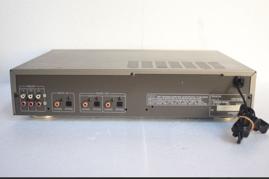 Denon CDR-W1500 CD Recorder Dual Deck Optical Coax Copy Dub Working Used