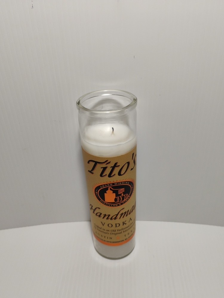 Tito's Handmade Vodka devotional candle