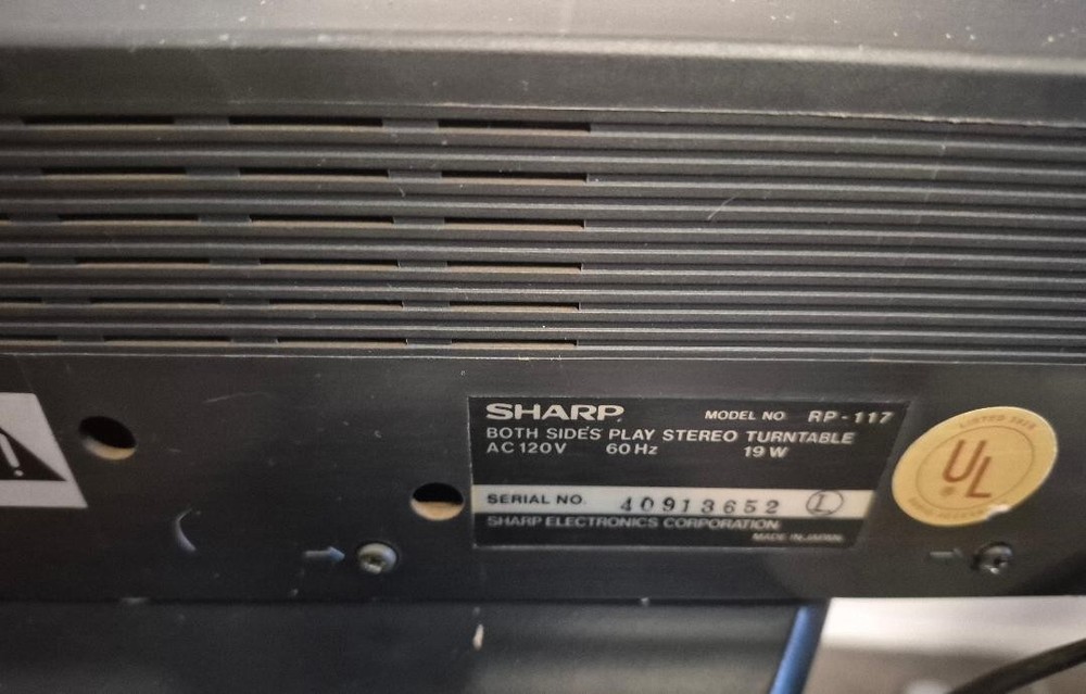 Vintage Sharp Automatic Turntable Front Loading Plays Both Sides RP-117