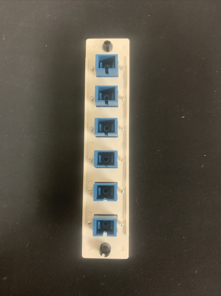 SC Fiber Optic Adapter Panel loaded with 6 Simplex Single Mode SC adapter