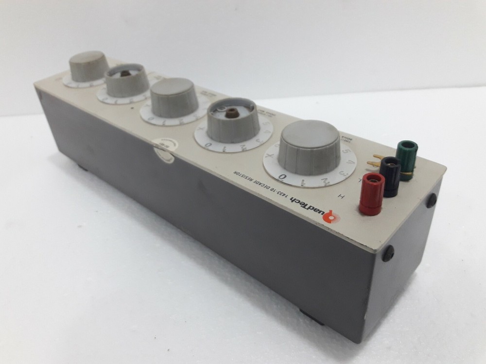 Quad Tech 1433-10 Decade Resistance Box 5 Dial