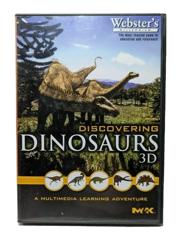 2003 Webster's Millennium Discovering Dinosaurs 3D PC Multimedia Windows CD-ROM