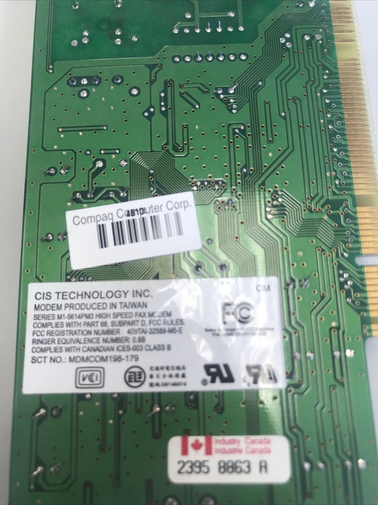 CIS Technology Fax Modem Series M1-5614PM3