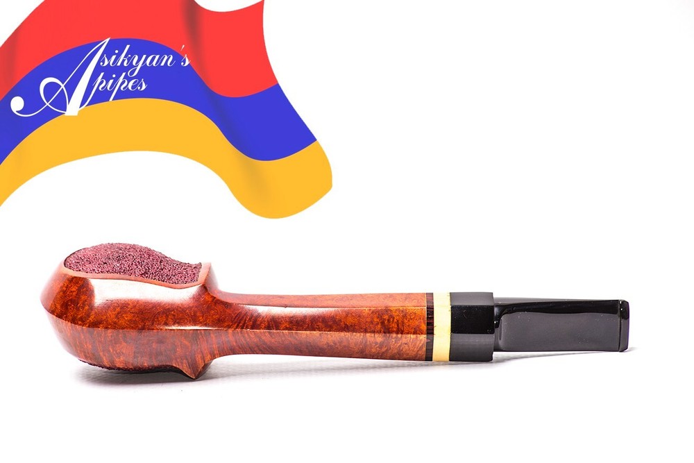 Asikyan Pipe #480/25 Blowfish Rusticated/Smooth Hand Made