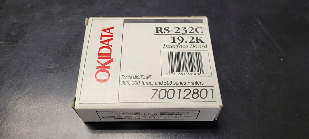 Okidata Oki Microline RS-232C Serial 19.2K Interface Board Card 70012801