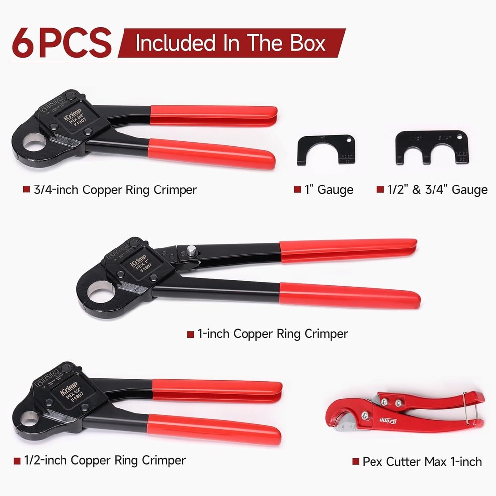 Angle Head F1807 PEX Pipe Crimping Tool for Copper Rings