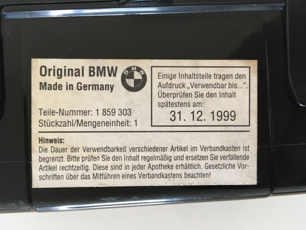 BMW E34 E31 first aid kit box 52201859303 empty