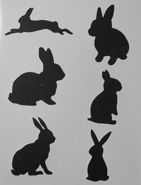 8"x10" Clear Plastic Stencil - Bunny Rabbit (SC10)*****
