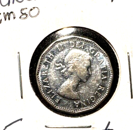 Canada 1954 five cents KM 50 AU
