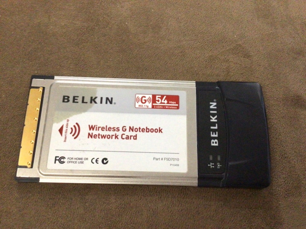 Belkin Wireless G Notebook Network Card Model #F5D7010 ,Version 3001