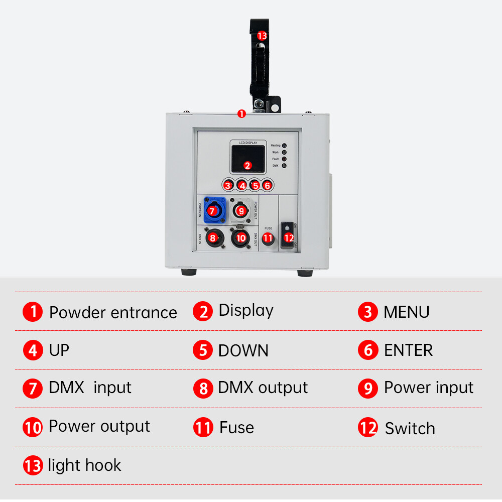 2Packs 800W Cold Spark Machine with Case Waterfall Effect Stage Wedding Events