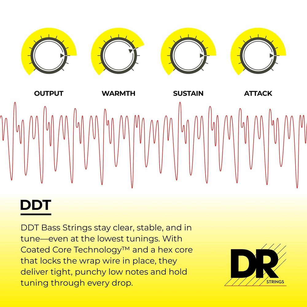 DR Strings DDT Bass Guitar Strings (DDT5-55) 5-String(55-135)