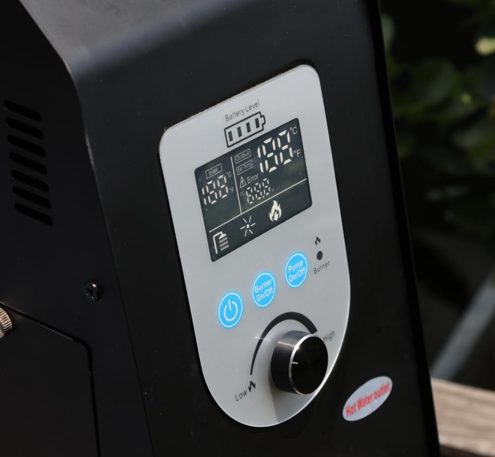 Portable Propane Water Heater 1.5 GPM with Pump & Shower Head –Instant Hot Water