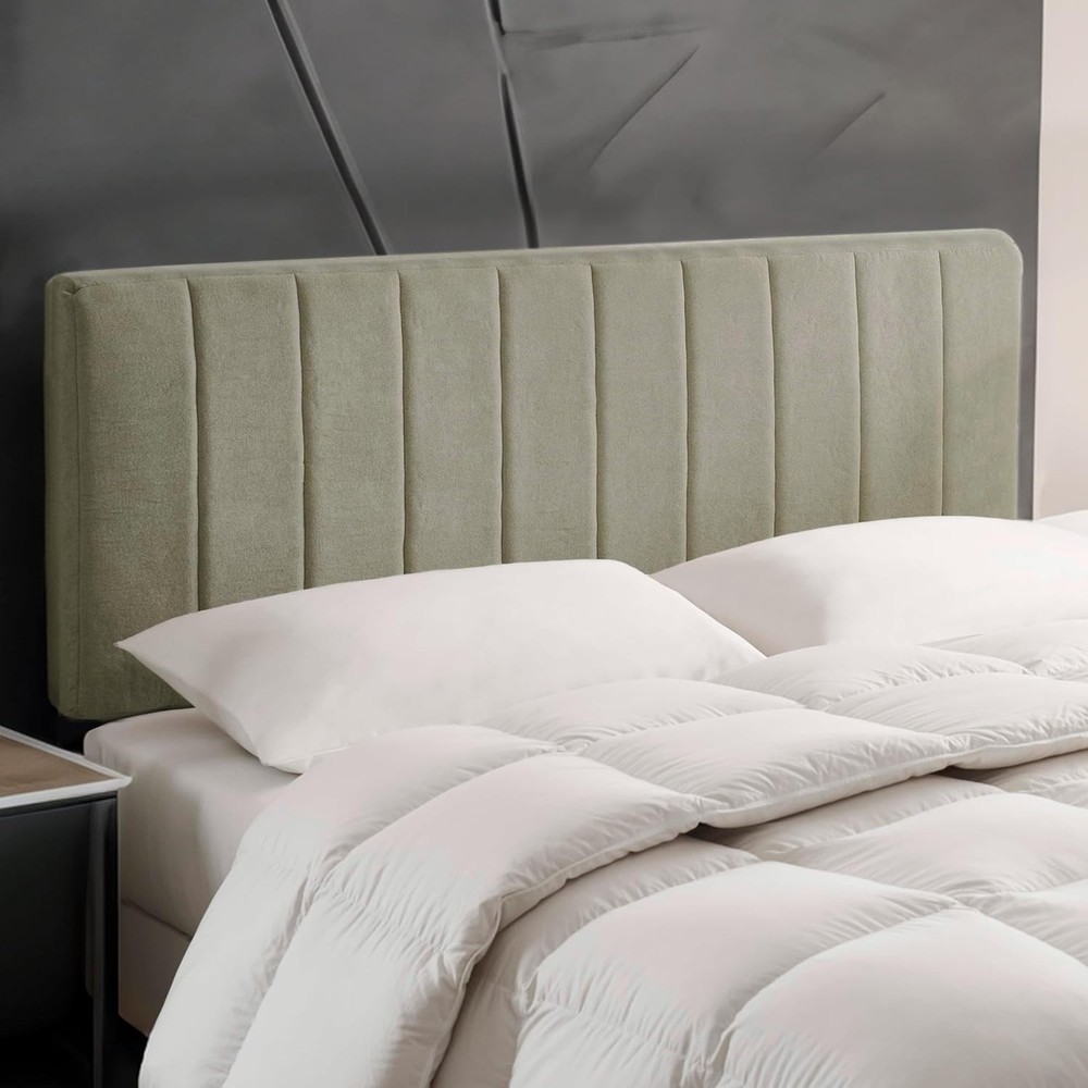 Upholstered Queen Headboard - Easy Assemble Channel Stitched Headboard Queen ...