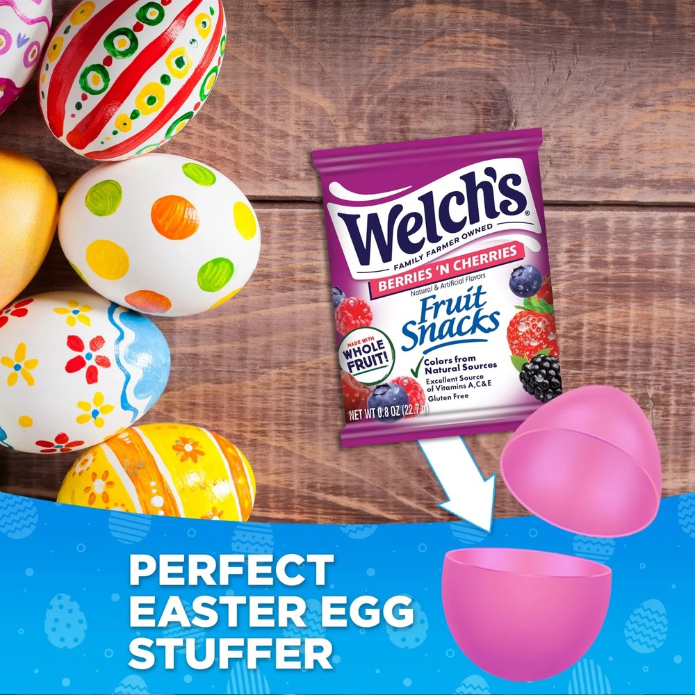 Welch's Fruit Snacks, Berries N Cherries, 0.8 oz, 40 Count