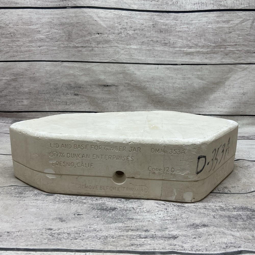 Ceramic Slip Casting Mold Lid & Base for Ginger Jar Duncan #353A 1976