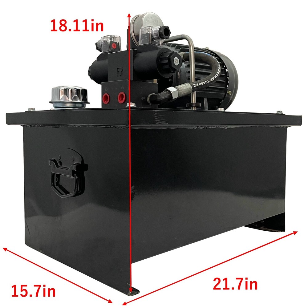 Miniature Hydraulic Station Hydraulic System Assembly Double-end Valves 220V