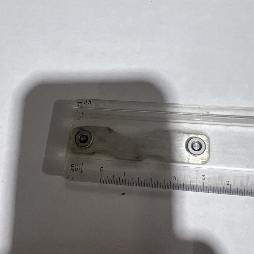 Vtg Post 2673-3 Drafting Machine Lucite Clear Plastic Scale Ruler. Used Surplus