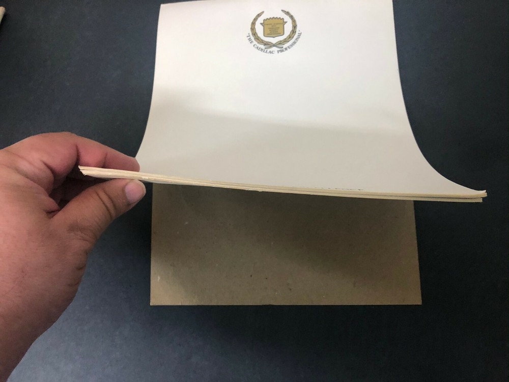 Vtg Cadillac General Motors Paper Notepad 22 Sheets