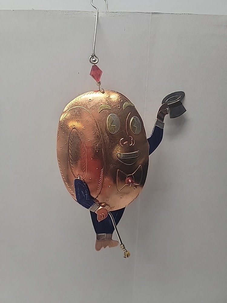 Copper Ornament With Cane, Maybe A Tire Design