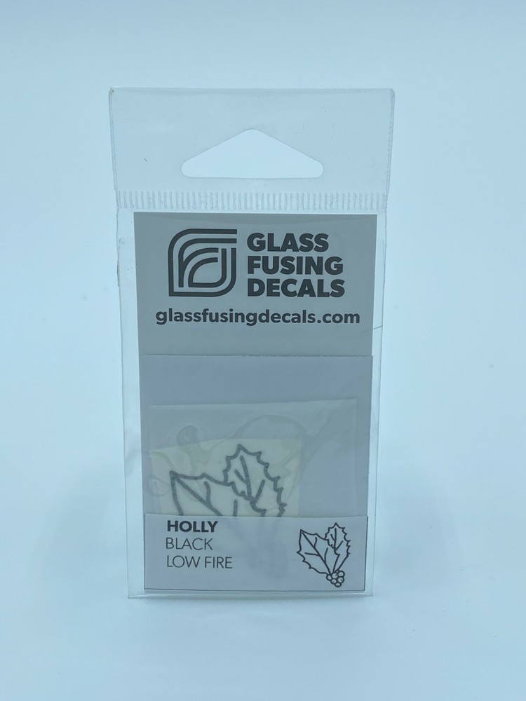 Holly Black Low Fire Glass Fusing Decals