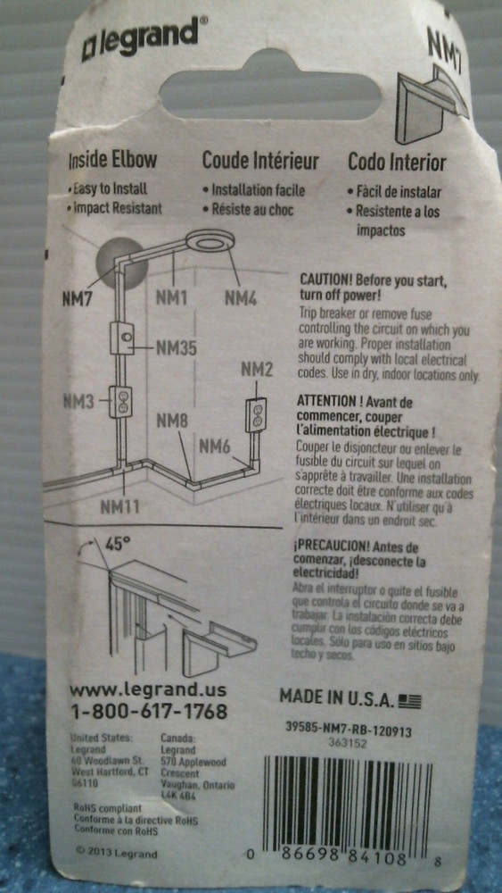 Legrand Ivory Inside Elbow (84108) FS