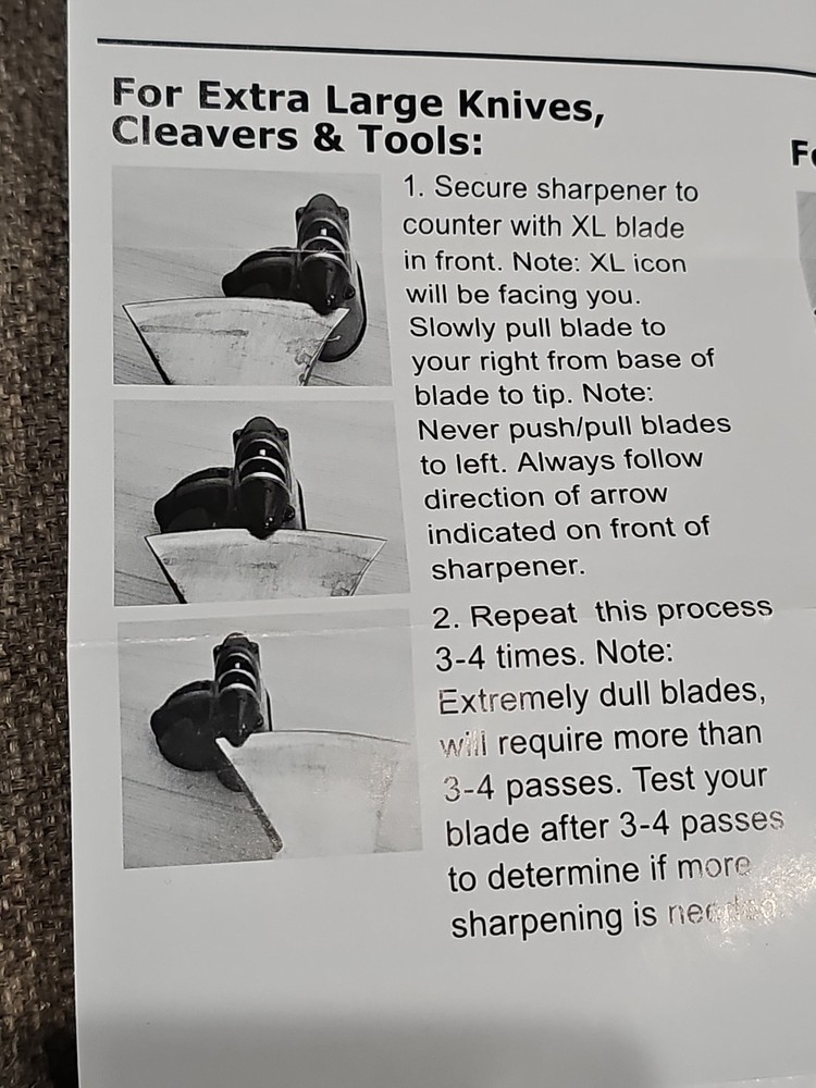 NEW SharpShark Knife & Scissors Sharpener Blue with Suction Base Pull Through