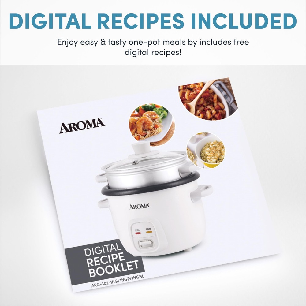 ® Rice Cooker, 2-Cup (Uncooked) / 4-Cup (Cooked), Steamer, Grain Cooker, Soup...