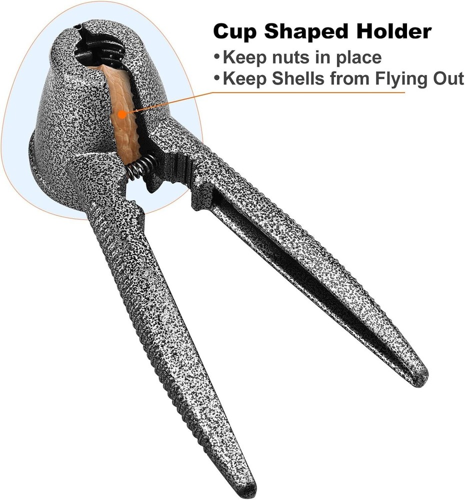 Heavy Duty Nutcracker Pecan Walnut Crackers Non-slip Handle Stirring Tool