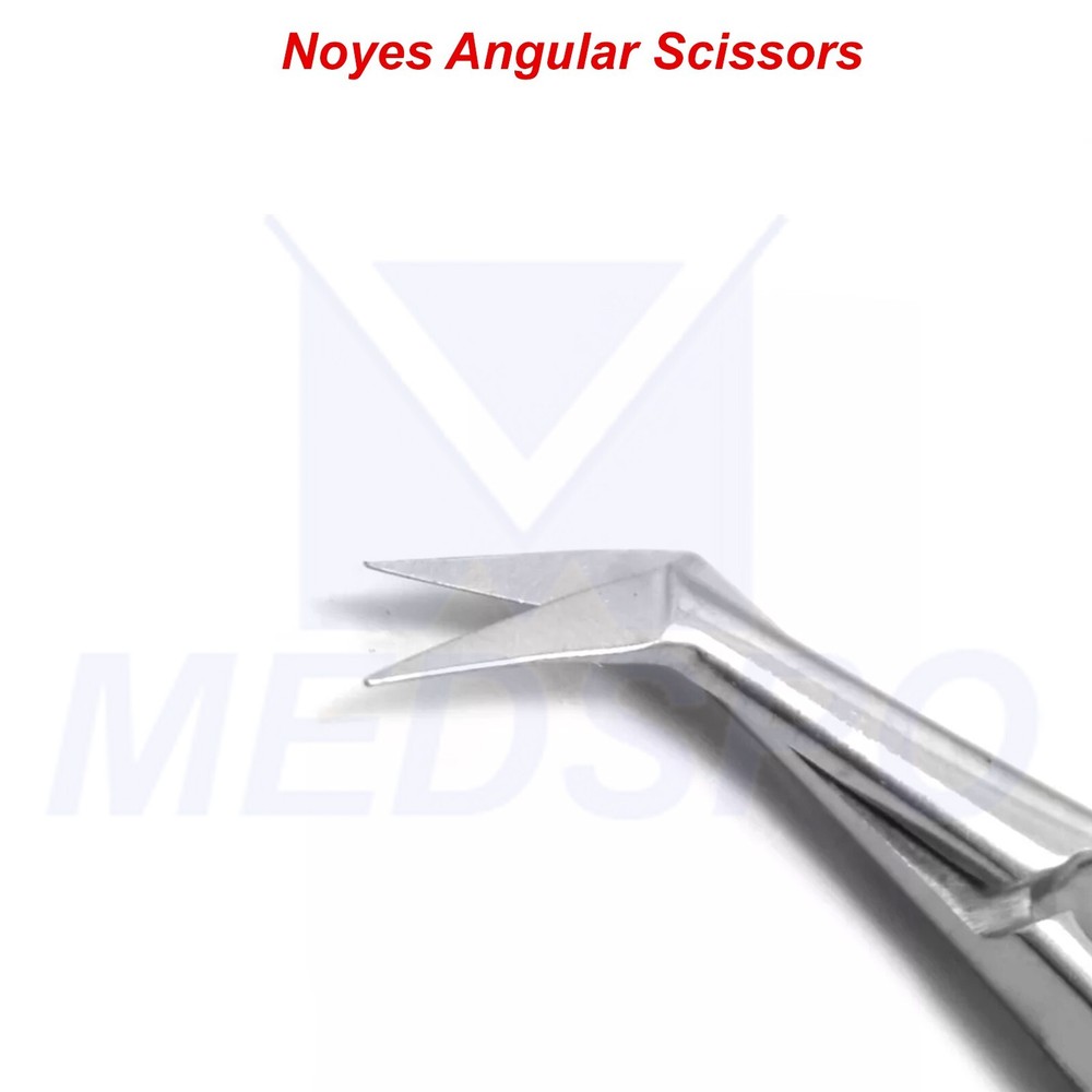 Ophthalmic Micro Noyes Angular Spring Action Scissors Surgical Operating Shears