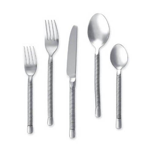 4 Place Settings Spiral Flatware 20 Pcs Dinner Salad Spoon Fork Knife Tablespoon