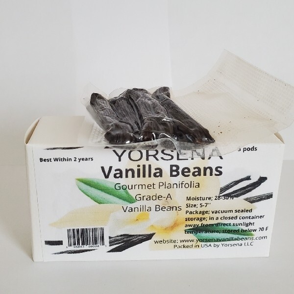 Madagascar Vanilla Beans Grade A , planifolia 5 pods