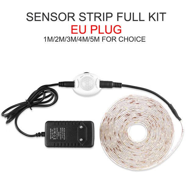 DC12V LED strip 2835 Motion sensor controller Auto ON/OFF 1M 5M sensor Bed light