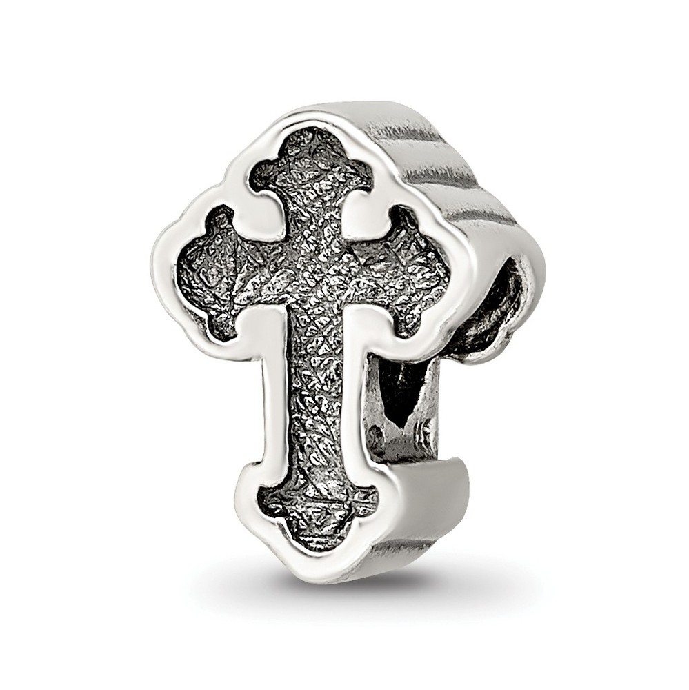 Silver Reflections Budded Cross Bead QRS1292