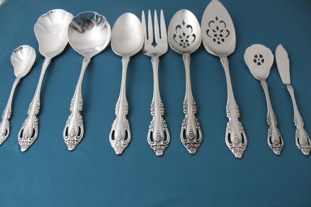 Oneida Community BRAHMS Serving (9pc Set) Tablespoon Fork Casserole Stainless