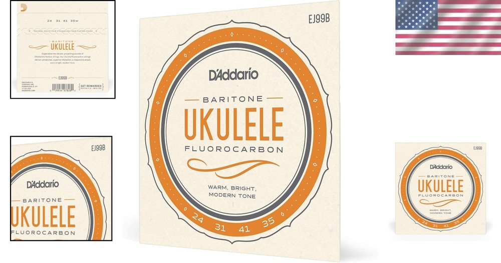 Fluorocarbon Baritone Ukulele Strings - EJ99B Set with Copper Wound