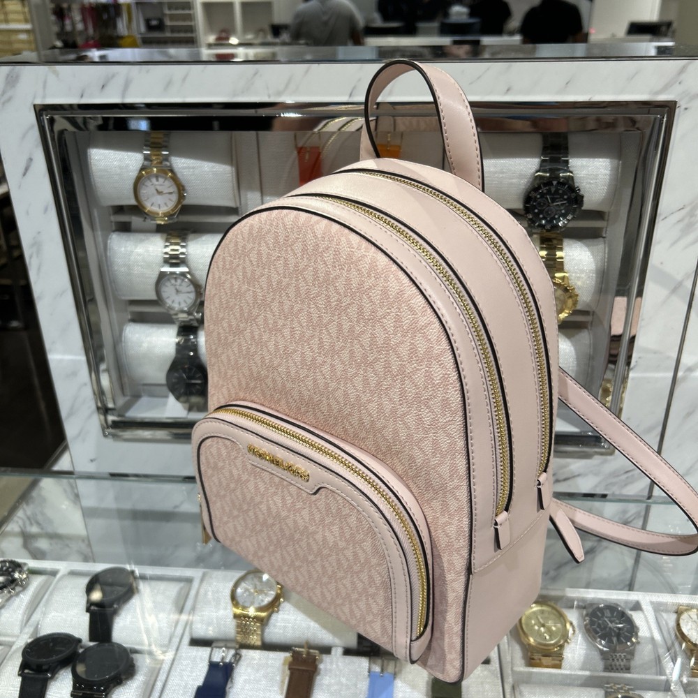 Michael Kors Jaycee Medium Zip Pocket Backpack MK Powder Blush